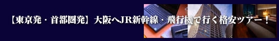 【東京発】大阪市内の人気ホテルに泊まる新幹線・飛行機がセットの京都格安旅行のご案内！