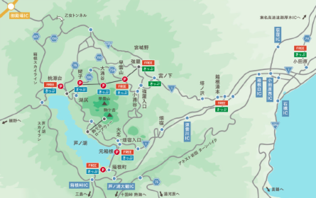 箱根の主要道路MAP