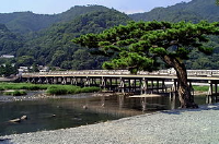 人気観光スポット　渡月橋