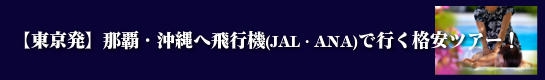 【東京発】那覇へ飛行機(JAL・ANA)で行く格安ツアーのご案内！